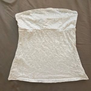 Express cream print tube top